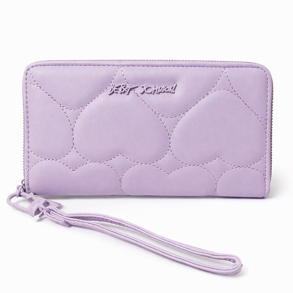 Betsey Johnson Handbags - Betsey Johnson Lavender Quilted Long Zippy Wallet NWT RETAIL $58+
